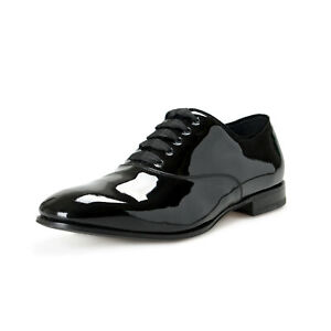 Salvatore Ferragamo Men's "BELSHAW " Black Patent Leather Derby Oxfords Shoes