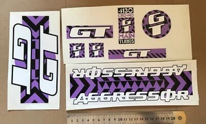 GT BMX Aggressor Aufkleber 1990 - auf klarem Vinyl - Old School BMX. - Bild 1 von 5
