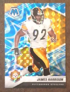 James Harrison 2021 Panini Mosaic #167 Reactive Blue Prizm Steelers.  B1E - Bild 1 von 3