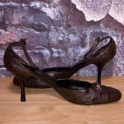Zapatos de salón Gucci Horsebit Guccissima de cuero marrón chocolate para gatito talla 8,5B Foto 1 de 4