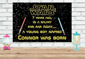 3x6 Star Wars vinyl Birthday Banner - Picture 1 of 2