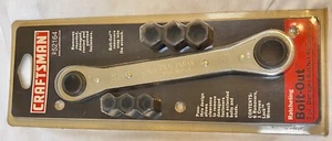 Craftsman USA 7 Pc. Ratcheting Bolt Out Tool 52164 Nut Remover Set NOS USA - Picture 1 of 7