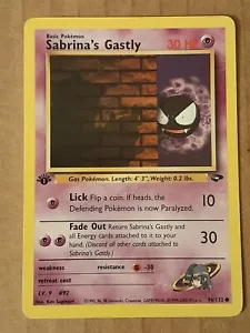 Sabrina's Gastly 96/132 1st Edition Gym Challenge NM-Mint See Picture - Picture 1 of 2