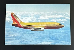 Tarjeta postal sin publicar marca Southwest Airlines Company - Boeing de viajes de aviación - Imagen 1 de 3