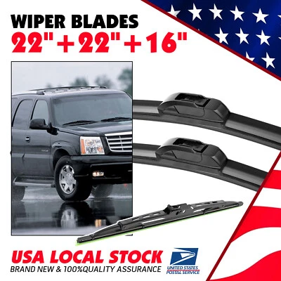 Limpiaparabrisas 22"22"16" TODA LA TEMPORADA PREMIUM para Isuzu Ascender 2003-06 Foto 1 de 4