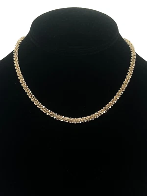 Collar de cadena brillante con racimo de plata de ley de .925 de 15" Foto 1 de 4