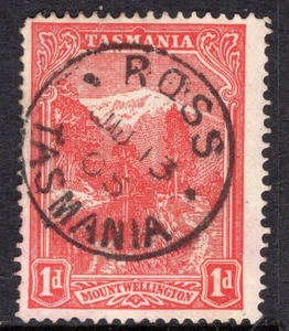 Tasmania ROSS 1905 pmk on 1d pictorial rated VC (1) by Hardinge - Imagen 1 de 1