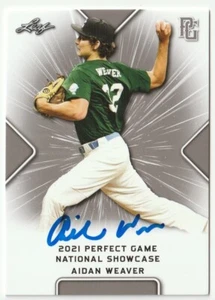 Aidan Weaver Signed 2021 Leaf Perfect Game National Showcase Card Auto Duke COA - Picture 1 of 1