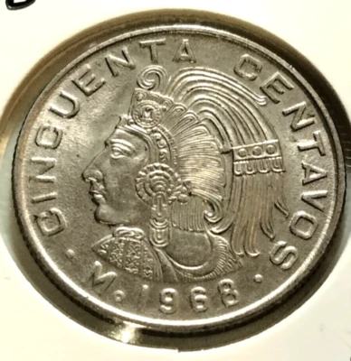 Moeda 1968 México 50 centavos - KM #451 - Frete combinado - (IN#15267) - Imagem 1 de 4