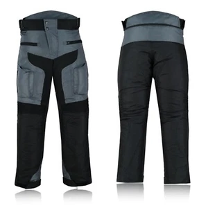 Motorbike Motorcycle Waterproof Cordura Textile Trousers Pants CE Armours BLACK - Picture 1 of 15