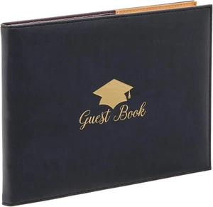 Leather Graduation Guest Book for Class of 2025, Grad Party Sign in Guest Book f - Picture 1 of 12