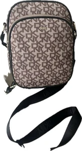 NUEVO CON ETIQUETAS DKNY Mujeres Gigi Bolso de Vuelo Bandolera Firma Logotipo Doble Cremallera Bolso de Mano - Imagen 1 de 5