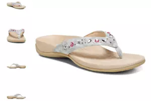 Vionic Lucia hellgraue Schlangensandale Flip-Flop Damen US-Größen 5-11 NEU!!! - Bild 1 von 1