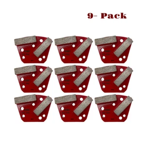 9 Pack Diamond Grinding Polishing Pads Discs Fit Concrete Grinders Soft Bond - Picture 1 of 12