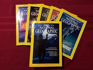 Vintage National Geographic 1992 Back Issues Lot of 6 Vol. 181 With 2 Maps - Picture 1 of 6