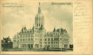 State Capitol Hartford Connecticut Postcard Albertype UND 1905 - Picture 1 of 2