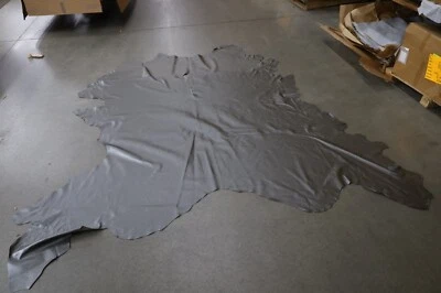 Gray Black Pearl Sheen Leather Hide Upholstery Whole Full Cow Hide 50 Sq Ft - Image 1 of 4