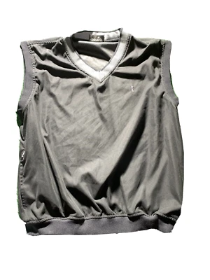 Colete de golfe Ashworth masculino tamanho grande preto sistemas climáticos náilon gola V ativo - Imagem 1 de 4