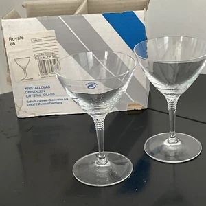 Set of (2)Schott Zwiesel Classic Crystal Martini Glasses Germany ROYALE 86 - Imagen 1 de 7