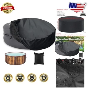 Waterproof Round Hot Tub Cover - Portable Protection for Spa and Garden - Picture 1 of 9