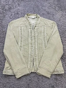 Chaqueta Bamboo Traders Mujer Grande Verde Oliva Pana Plisada Motocicleta Bombardero - Imagen 1 de 9