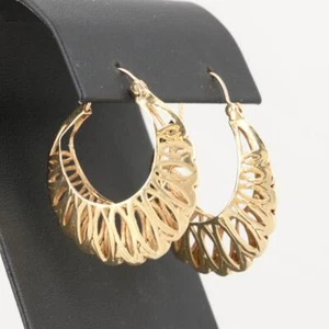 14K Gelbgold Creolen..schöne Größe..10 Gramm 14K Gold - Bild 1 von 4