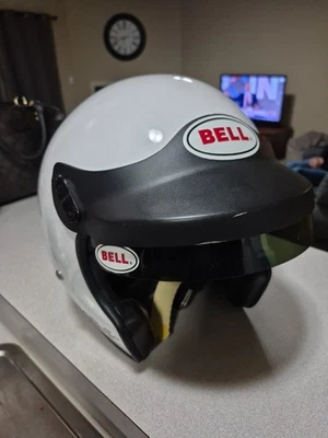 Vintage Bell Mach 4 Open Face Motorcycle Helmet Size Large with Visor - Image 1 of 4