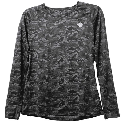 Rabbit EZ Tee Long Sleeve Shirt Women's Small Black Camo Stretch UPF 50+ Top - Image 1 of 4