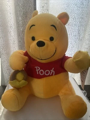 Oso de peluche Winnie the Pooh Sega con maceta de miel peluche de unos 13" nuevo Foto 1 de 4