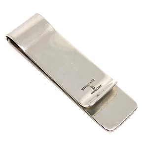 Tiffany & Co. 1837 Sterling 925 Silver Plain Money Clip Holder With POUNCH - Picture 1 of 5