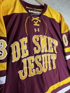 De Smet Jesuit High School St Louis Hockey Jersey Under Armour Size Large Goalie - Picture 1 of 14
