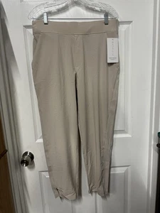 Pantalones Athleta Mujer 12P Beige Brooklyn Tobillo Pull-On Elastizados Bolsillos de Viaje Nuevos con Etiquetas - Imagen 1 de 6