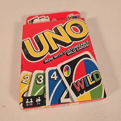 UNO Classic Card Game 1999 Mattel Cards Family Game Room Night With Instructions - Image 1 of 4