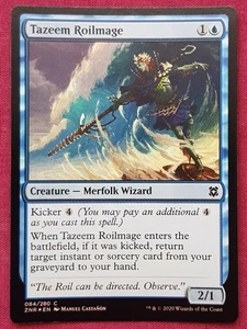 Magic The Gathering ZENDIKAR RISING FOIL TAZEEM ROILMAGE blue card MTG - Imagen 1 de 2