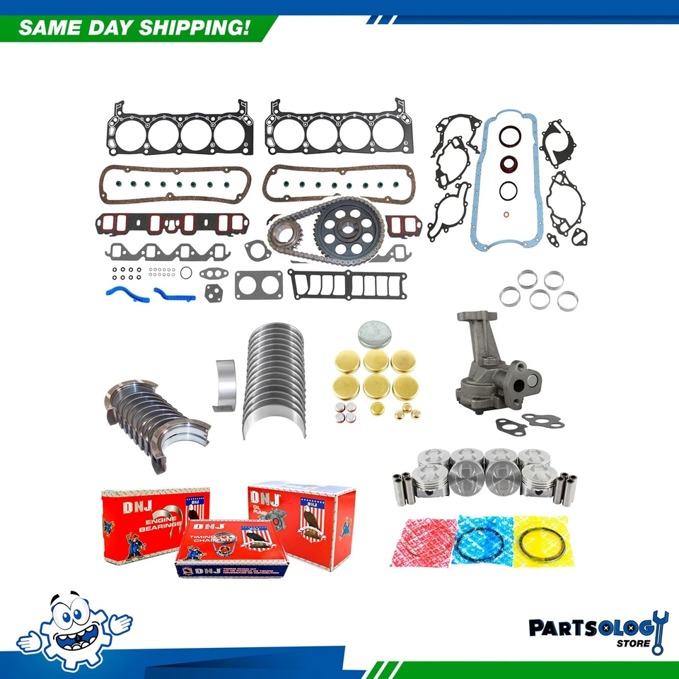 Kit de reconstrucción de motor maestro DNJ EK4113AM para 92-96 Ford E150 Econoline 5,0 L OHV Foto 1 de 4