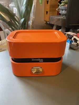 Ancienne balance Terraillon 4000 orange décoration collection cuisine vintage - Photo 1/4
