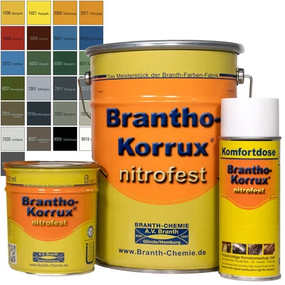 Brantho Korrux nitrofest, 400ml 750ml 5l, Korrosion-Rostschutzfarbe RAL wählbar - Bild 1 von 4