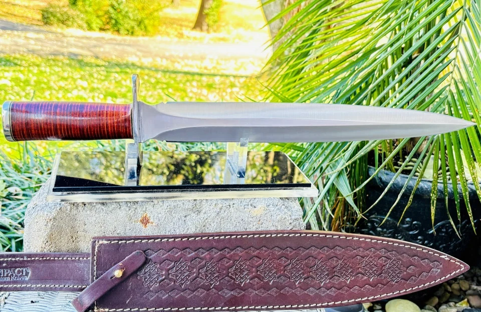 Talheres de impacto feitos sob medida 19" faca ponta de lança lâmina punhal feitas à mão facas RARAS - Imagem 1 de 4