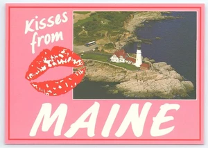 Postal Besos desde Maine Portland Head Lighthouse - Imagen 1 de 3