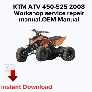KTM ATV 450-525 2008 Workshop service repair manual,OEM Manual - Picture 1 of 3