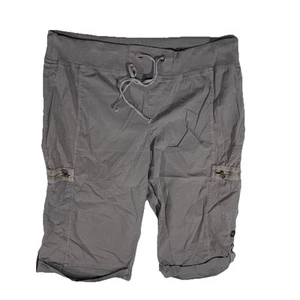 Pantalones Cortos XCVI Wearables Mujer Talla Grande Gris Bermuda Tab Dobladillo J1Y - Imagen 1 de 4