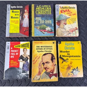 Agatha Christie Paperback Lot of 6 Including Mysterious Affairs At Styles 1960s - Imagen 1 de 3