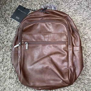 Bugatti Leather Backpack Cognac Brown Laptop Trolley Handle BKP2621BU NEW - Picture 1 of 5