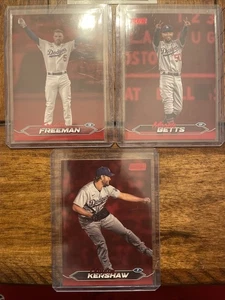 Dodgers 2024 Topps Stadium Club Red Foil Team Lot 3 Betts Freeman Kershaw - Picture 1 of 4