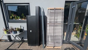 IKEA MALM Bed frame, black-brown, Standard Double w/ LÖNSET Slatted bed base - Picture 1 of 6