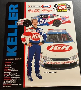 1999 Jason Keller #57 IGA Chevy Monte Carlo - NASCAR Hero Card Handout - Afbeelding 1 van 2