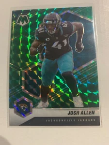 2021 MOSAIC GREEN PRIZM JOSH ALLEN #102 - Picture 1 of 2