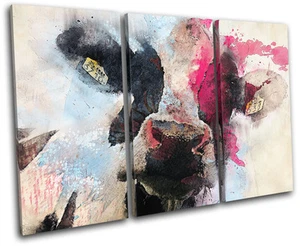 Pintura de Vaca Coloridos Animales Abstractos LIENZO ARTE PARED Impresión de Imagen VA - Imagen 1 de 1