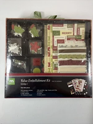 Kit de enfeite Making Memories Holiday 1 (602 peças) #28458 ótimo para artesanato - Imagem 1 de 4