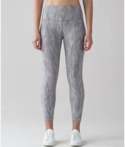 Lululemon Wunder Under Hi Rise Leggings Luon Arrow Jacquard grau Sporthose 8 - Bild 1 von 8